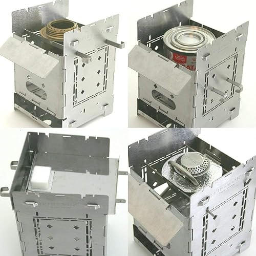 Miniatura 5 de Firebox Bushcraft - Kit de estufa de campamento - Quema de leñacombustible múltiple - Plegableplegable - Fogata portátil - Modelo Gen 2 5 pulgadas