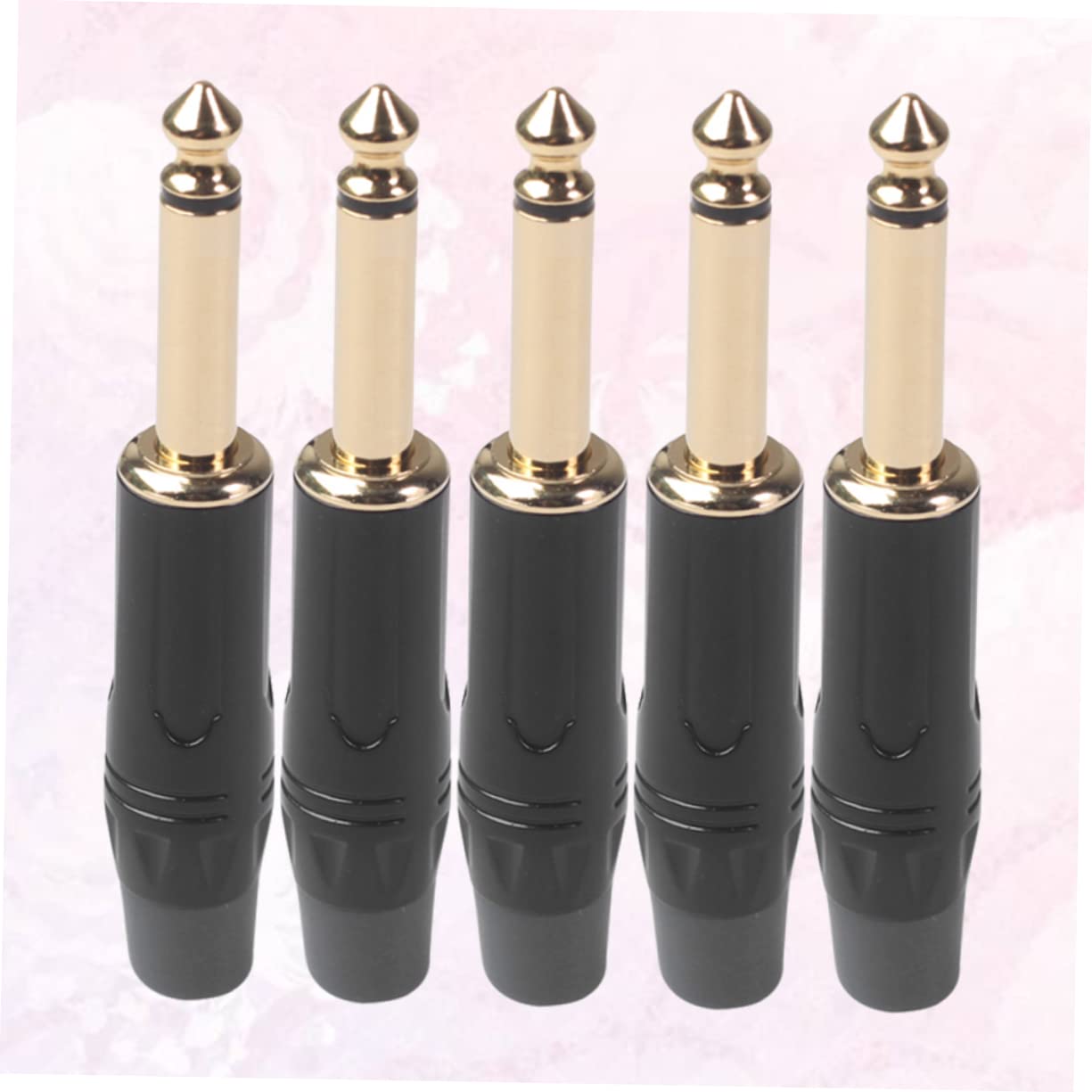 SHINEOFI 3 Set Connettore Jack Stereo Saldato Per Musicali Per Chitarra Elettrica Microfono Trasmissione Eccellente E Rumore Accessori Per Musicisti Professionisti Nero 5 Pezzi*3