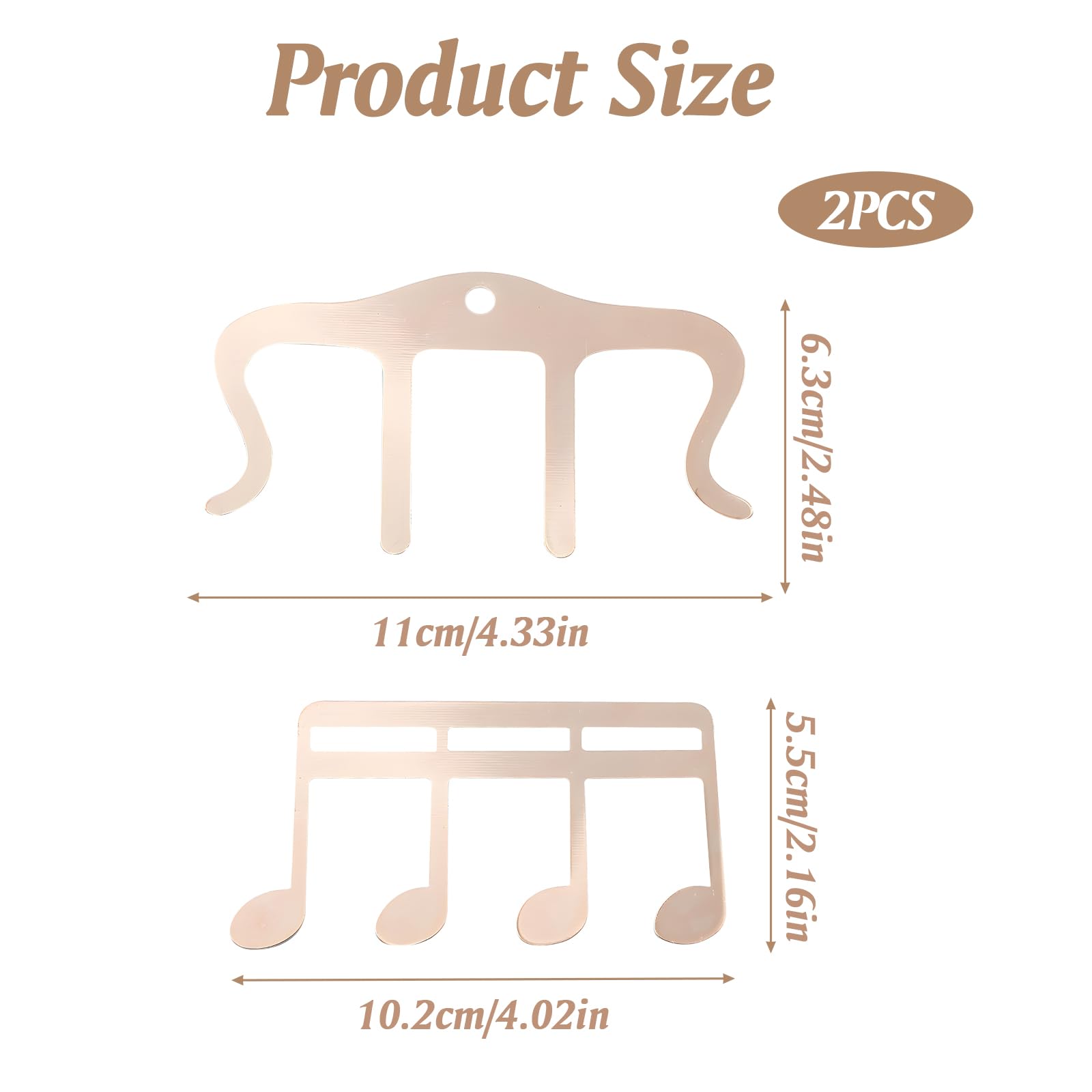 HOMMDECO Piano Book Sheet Music Folder 2 PCS Metal Note & M Shape Holder Book Snack Bag Page Marker Holder for Keyboard Piano Guitar Sheet Music Accessories - Image 3