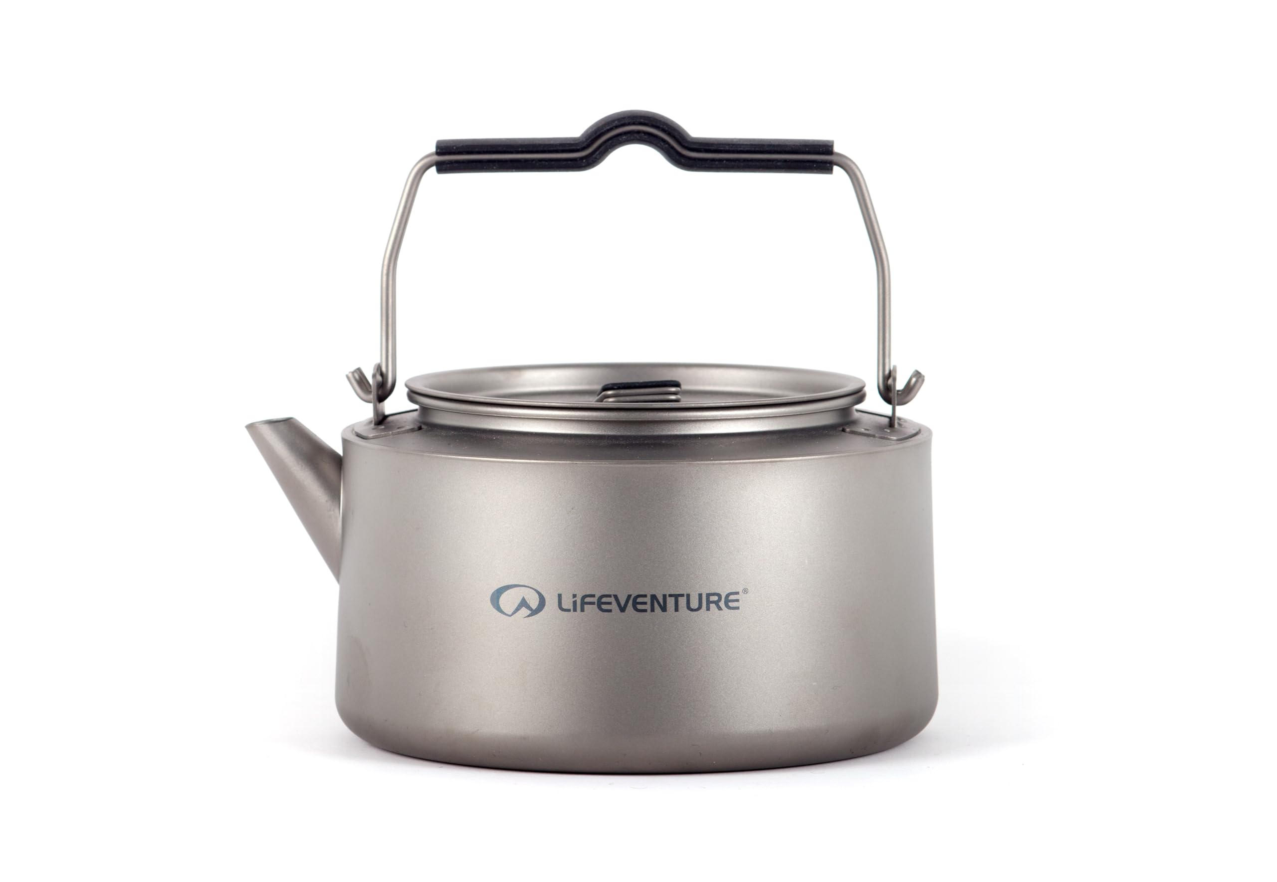 Lifeventure Hervidor de agua superligero de titanio de 1 litro con asas plegables, boquilla fácil de verter y tapa ventilada