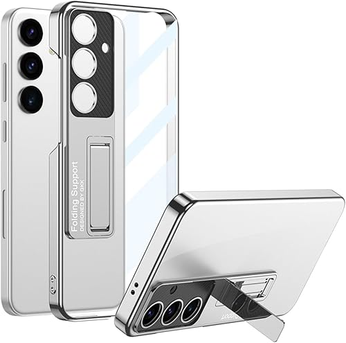 Miimall Funda delgada para Galaxy S24 Plus con soporte, protector completo elevado para cámara de policarbonato duro, transparente, antiarañazos, a disponible en Yaxa Venezuela