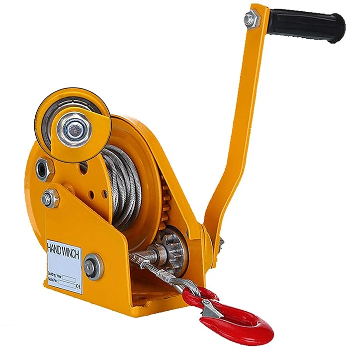 Buy Hand Winch Bearing Type with Brake, Hand Crank Gear Winch with Wire