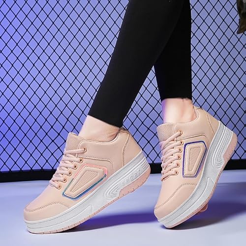 Ylllu Kids Led Usb Charging Roller Skate Shoes With Wheel Shoes Light Up Roller Shoes Usb Rechargeable Roller Sneakers For Girls Boys Children Best Gift thumb #3