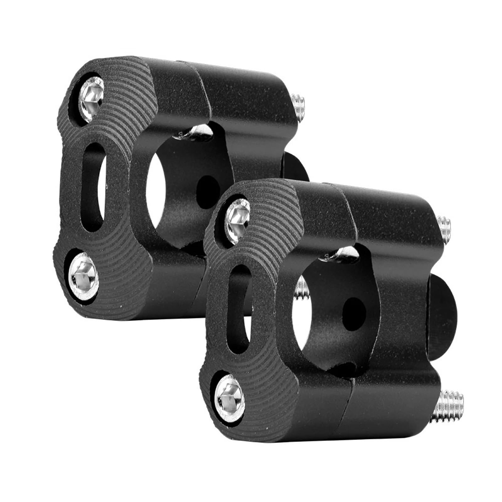 XFYESL 7/8" Motorbike 22mm 28mm 1 Pair Motorcycle Handlebar Clamp Bar Clamps Risers Adapter Handlebar risers kit(BLACK 22-28)