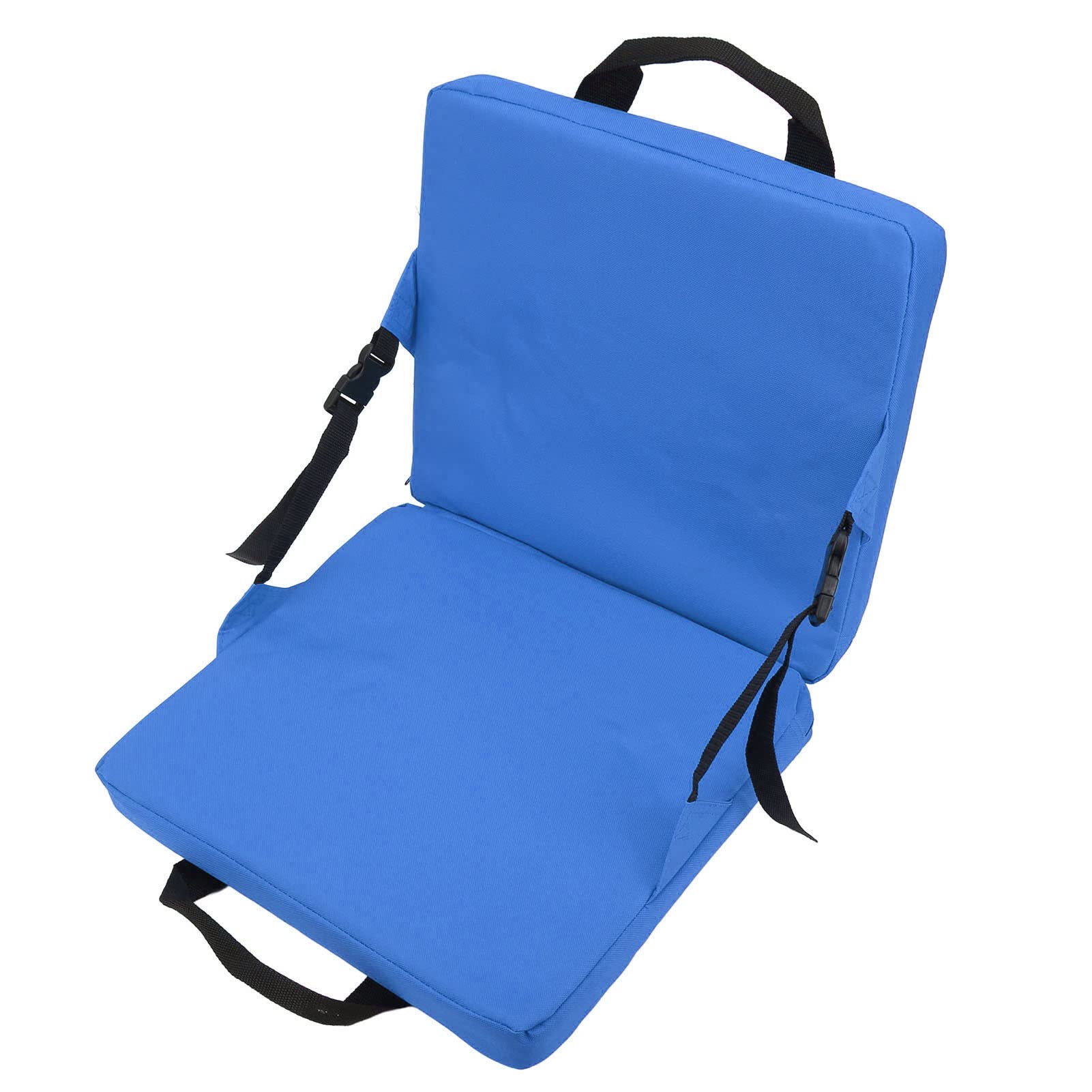 Alvinlite Tragbares Stadion-Sitzkissen, Tribünensitz Mit Gepolsterter Rückenstütze, Stadionsitze Für Tribünen, Faltbarer Outdoor-Stuhl Mit Rückenlehne, 1er-Pack(Blau)