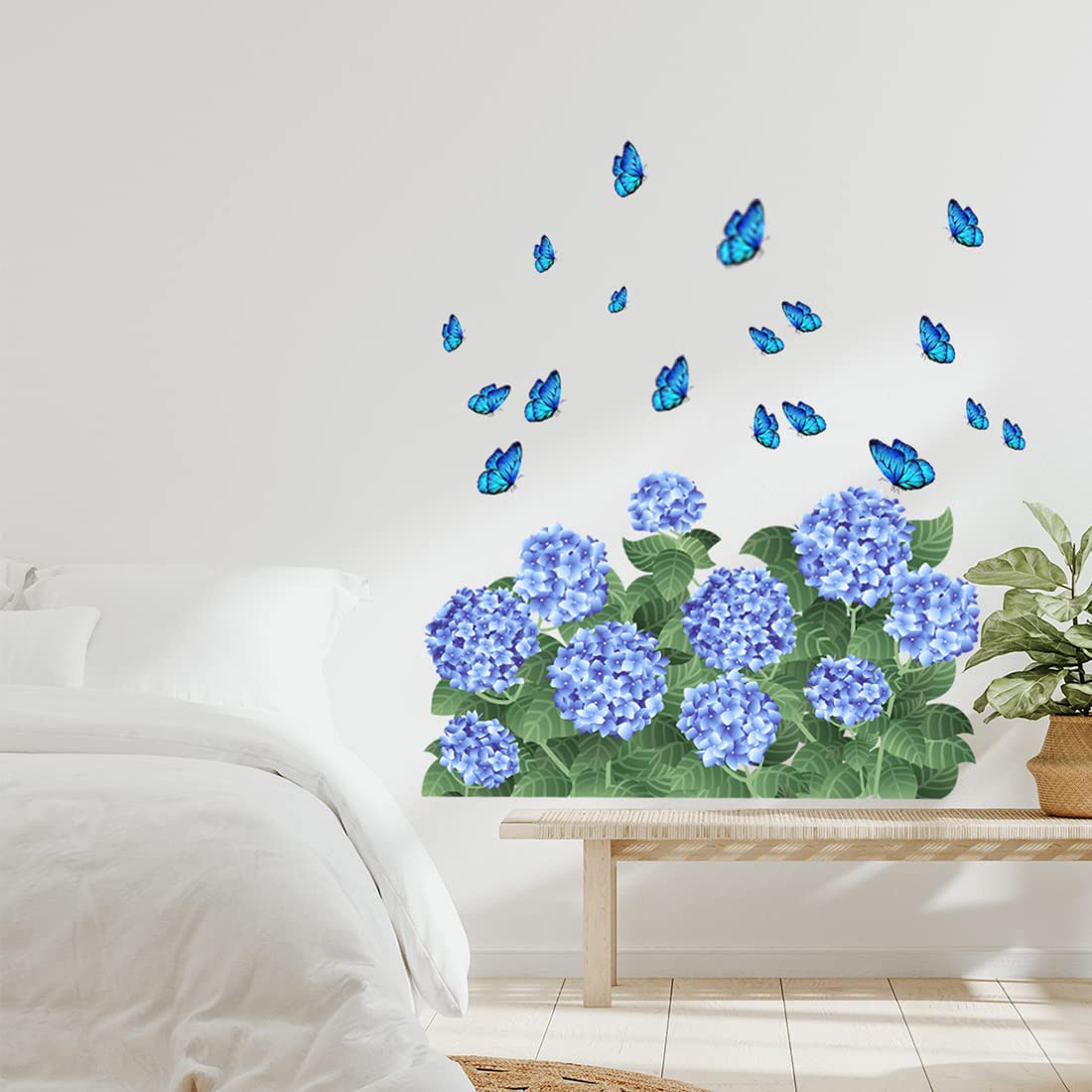 Amazon.co.jp: 不二玩家 ウォールステッカー 紫陽花セゾン 梅雨