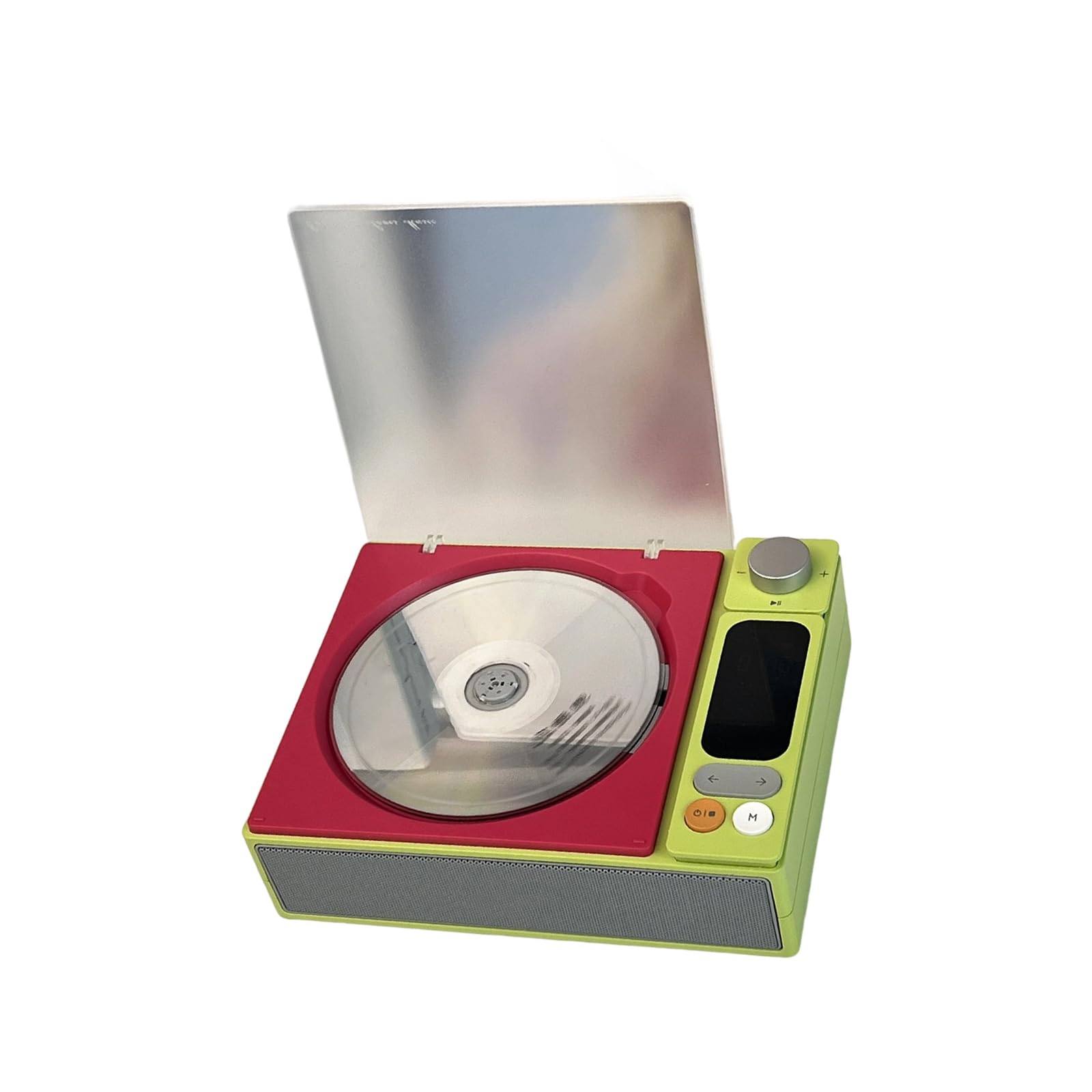 Lecteur de musique compact avec cristaux, son clair, haut-parleurs intégrés et commandes simples pour les personnes âgées, les activités de plein air, lecteur CD portable pour les voyages