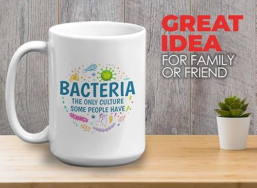 Miniatura 2 de Bubble Hugs Microbiology - Taza de café de 15 onzas, color blanco, bacterias, The Only Culture - Funny Microbiologist Bacteria Microbe Organism