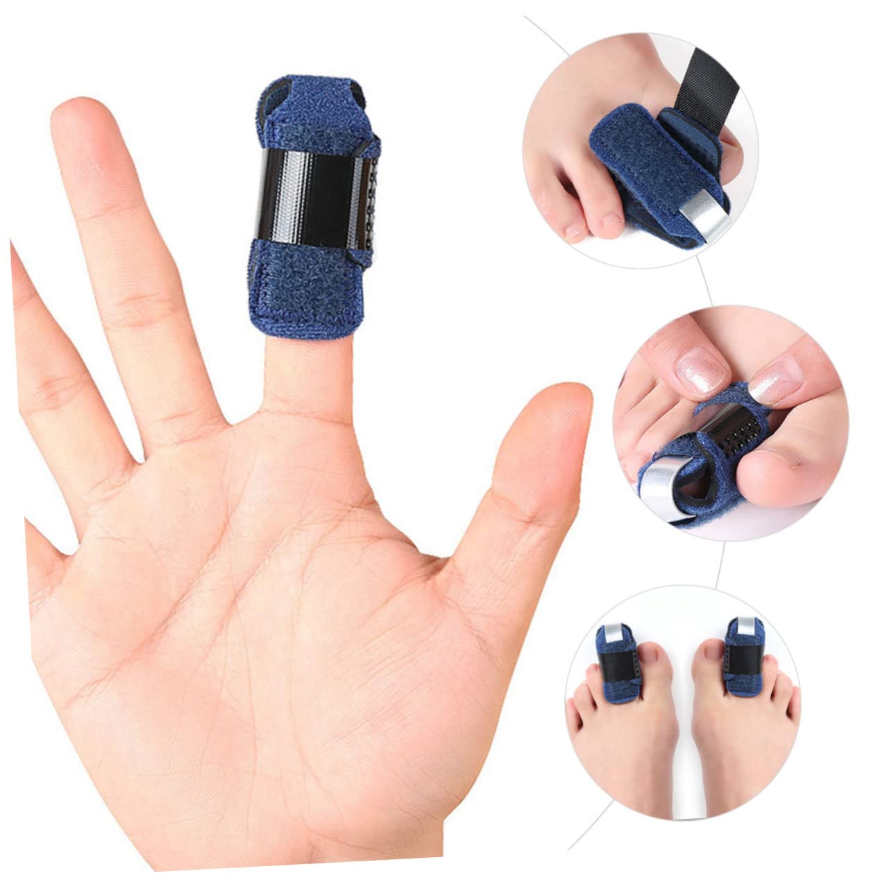 2Pcs Breathable Toe Splints for Comfortable Support Skin Friendly Toe Strap Straighteners for Injury and Everyday Use