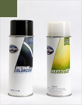 Aerosol for Lincoln Continental Automotive Touch-up Paint - Grenoble Green Irid. R 1968 - Color+Clearcoat Package