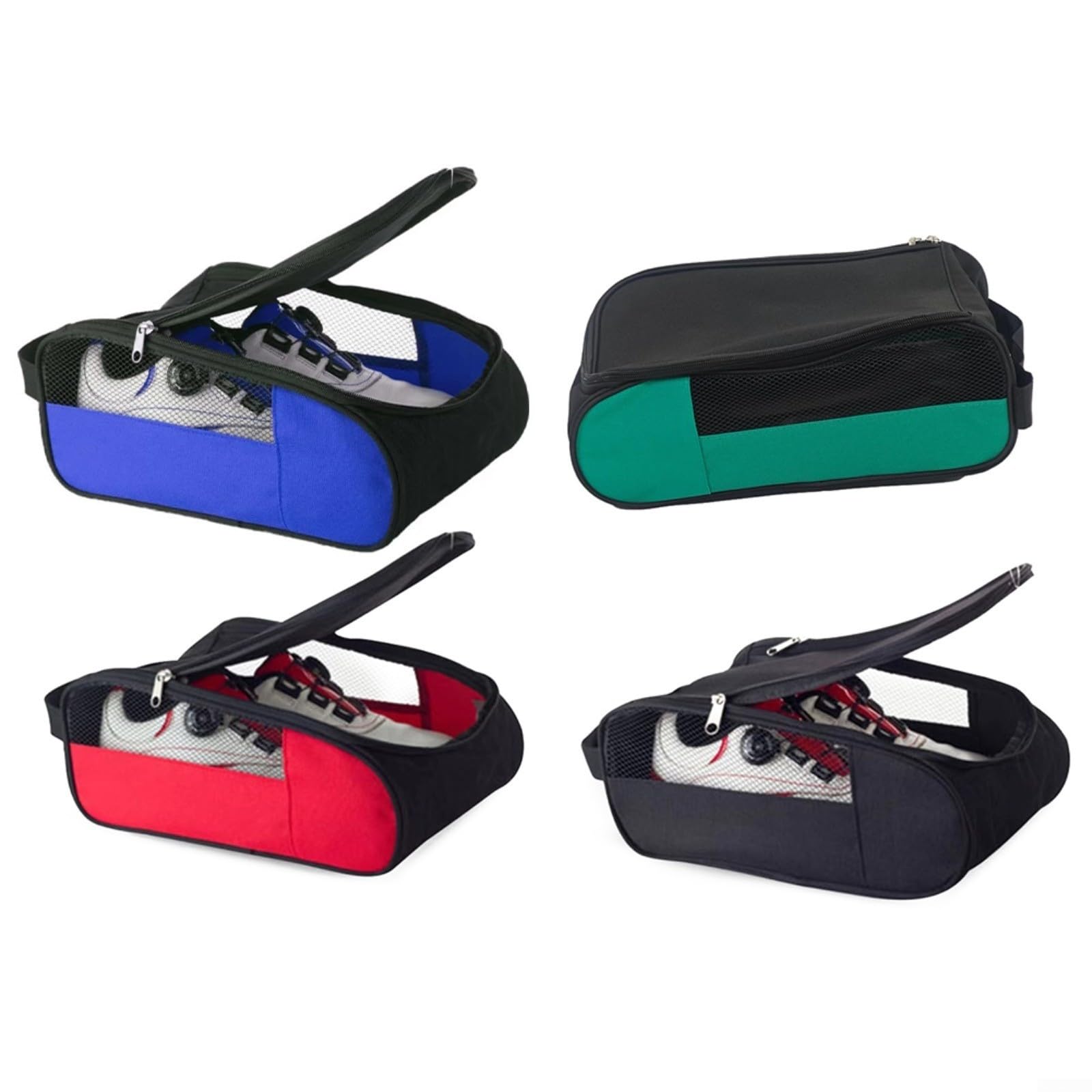 Bolsa de zapatos de golf, impermeable, bolsa de viaje para botas deportivas, para fútbol, críquet, rugby, golf, viajes al aire libre, con ventilación transpirable (negro)