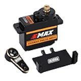 INJORA RC Servo Steering Servo with Servo Mount and Horn for AX24 RC Car Boat Model Parts Axial SCX24 Upgrade Parts (Brass Black)