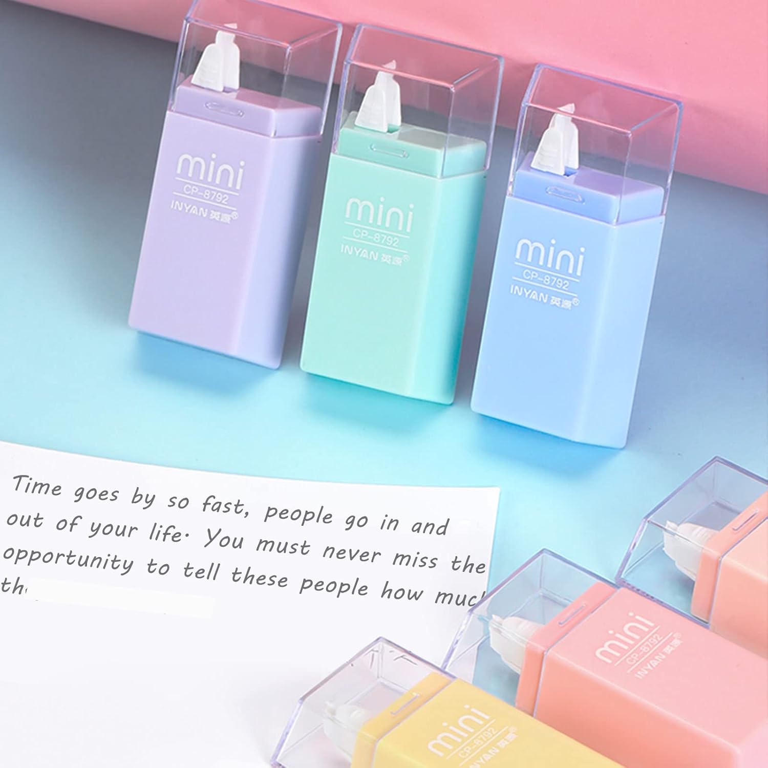 6 Pack Mini Correction Tape,White CorrectionTape, Great For School And Home School Kids Students (Mini 6 colors) : Office Products