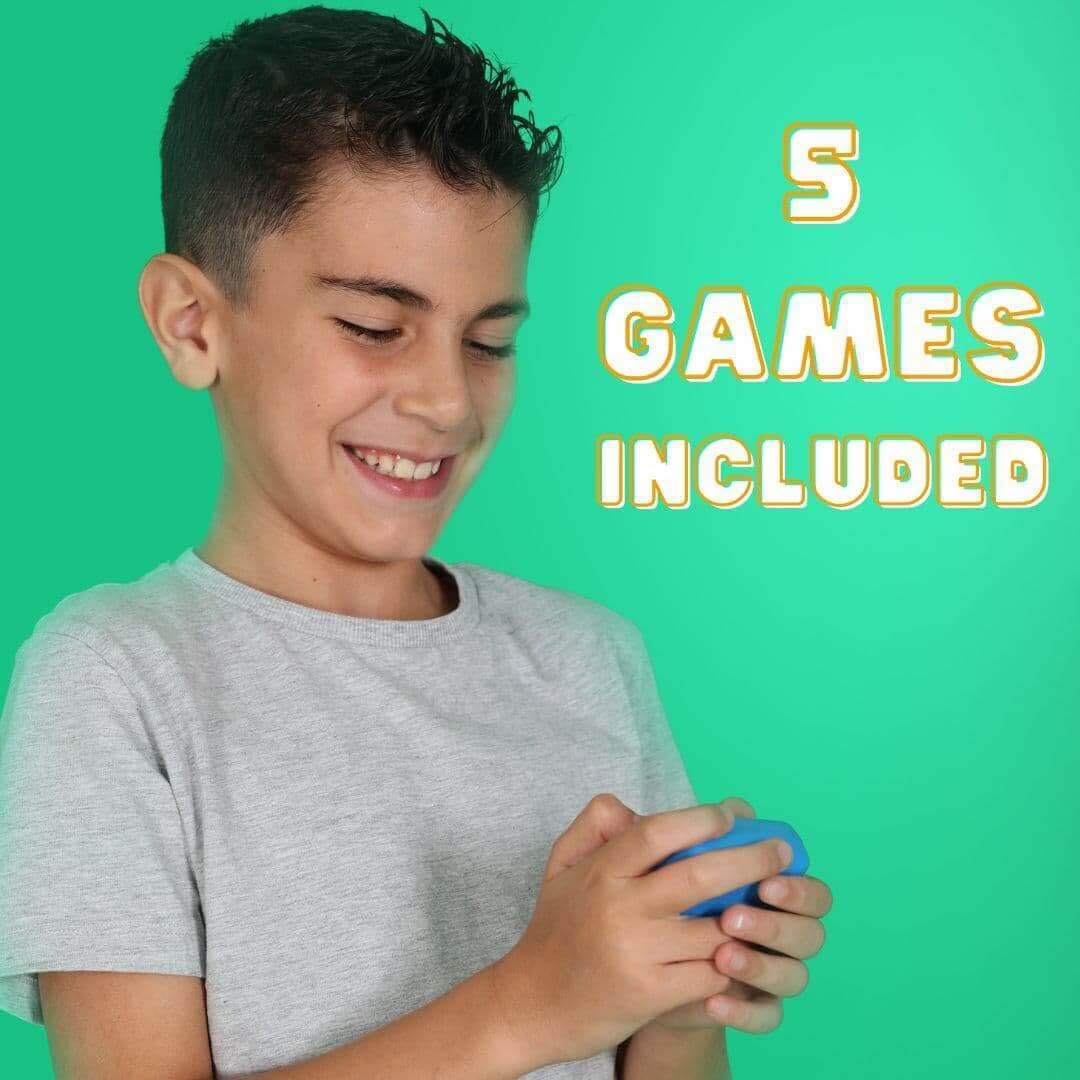 Tap Tap Smart Fidget Toy - 5 Interactive Games, Light Up, Quiet, Travel Toy for Ages 5+, Handheld, Fidget Gadget (Black)