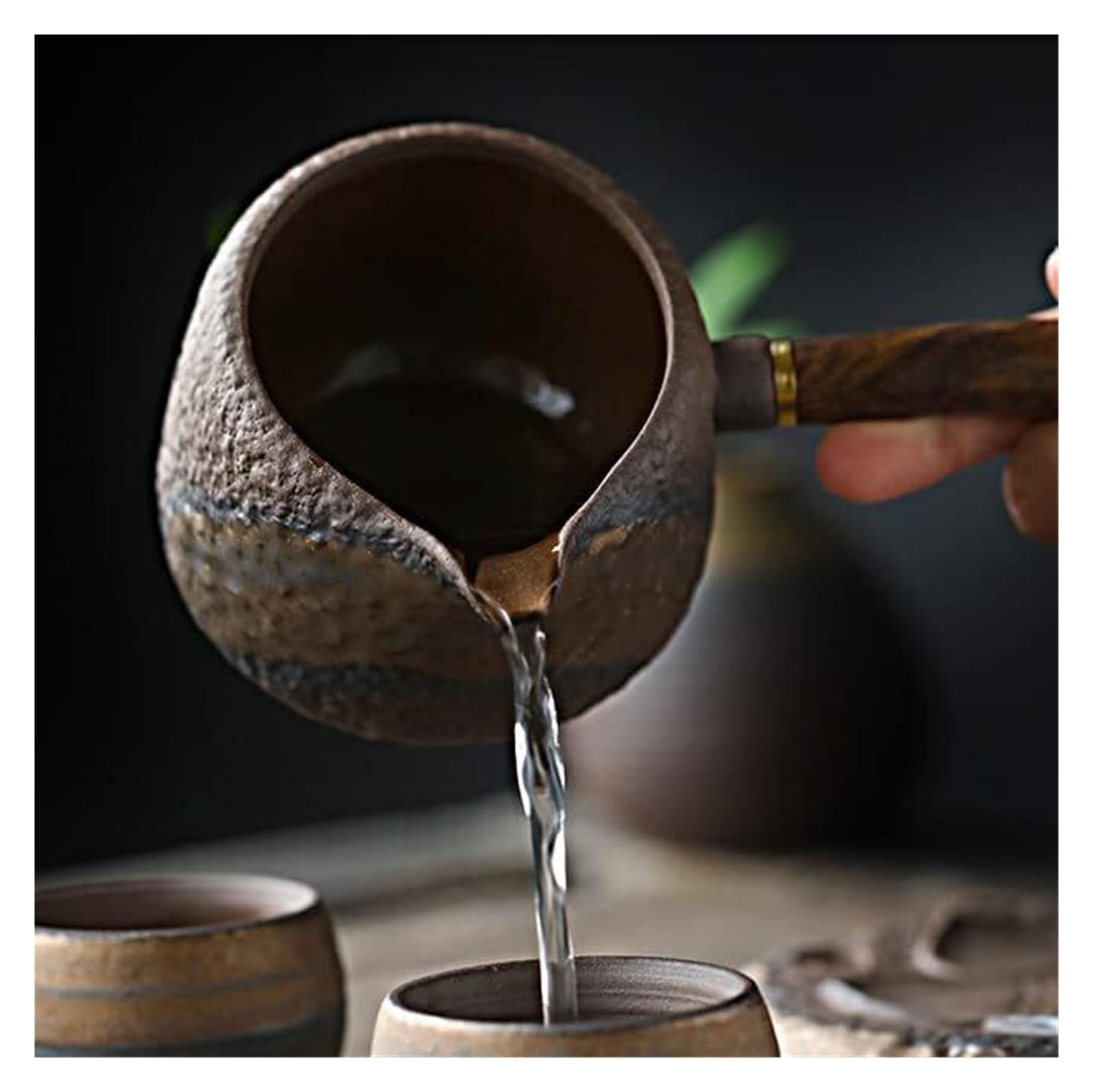 kubki, Filiżanka kawy, filiżanka herbaty, 250 ml uchwyt boczny Fair Cup Retro Cha Hai ceramika zestaw do Kung Fu ceremonia parzenia