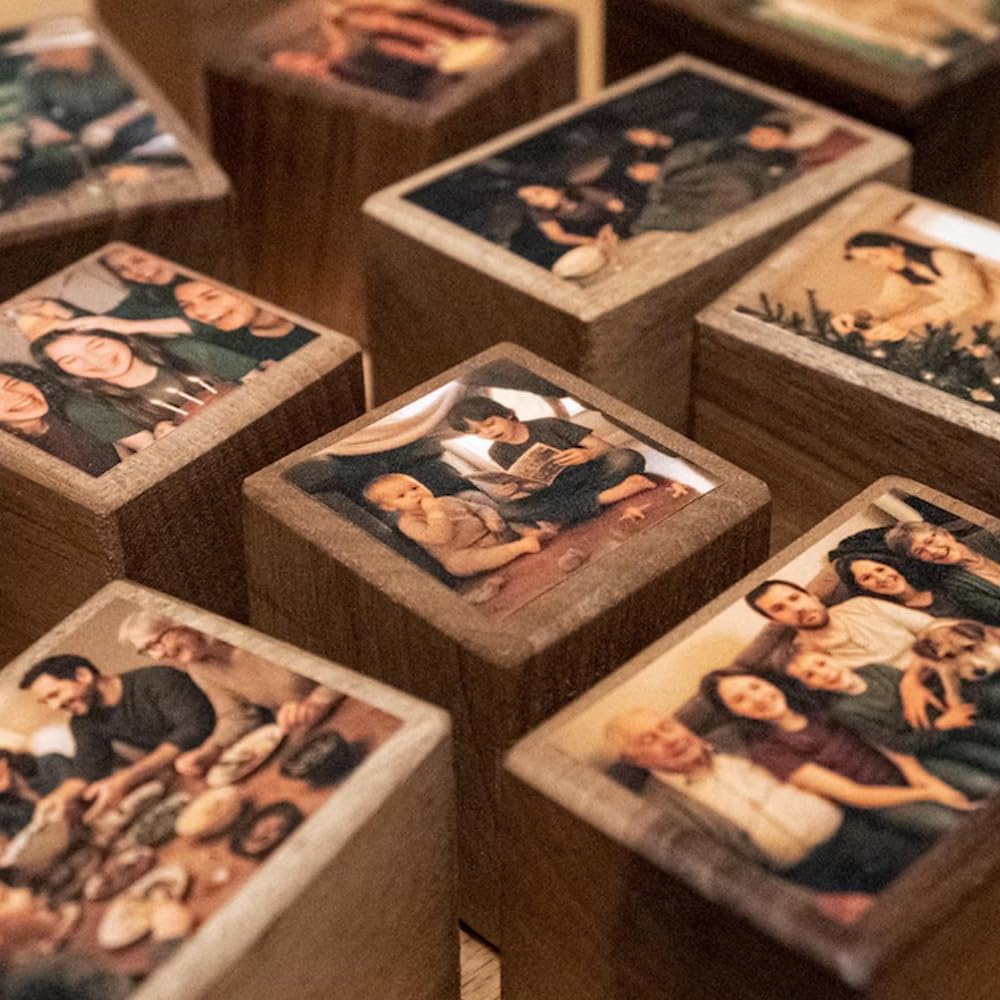 Personalized Wooden Photo Block Gift for Couples, Custom Memory Keepsake with Picture, Romantic Wedding Valentine’s Day Gift Anniversary for Boyfriend Girlfriend Wife Husband - Image 2