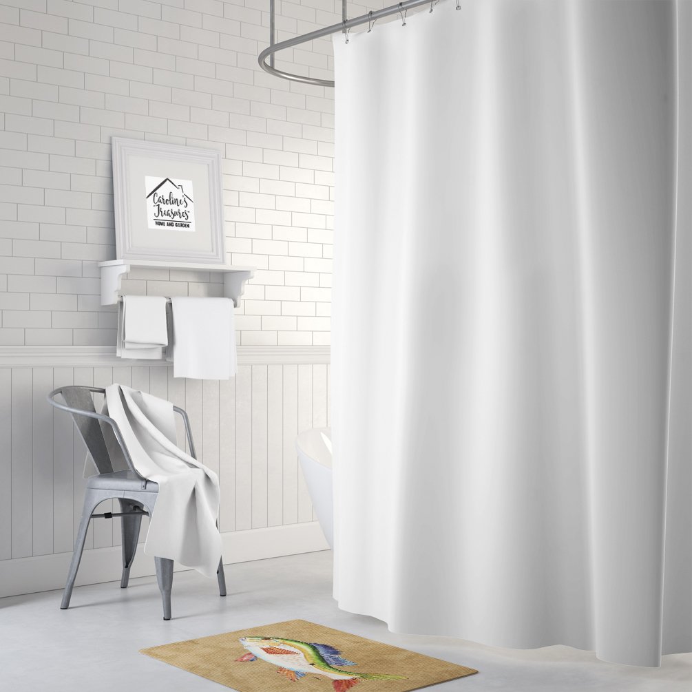 Caroline's Treasures 8816RUG Rainbow Trout Machine Washable Memory Foam Mat, Bathroom Rug, Non-Slip Bath Mat, Durable Thick Washable Rugs for Kitchen, Bathroom Quick Dry, Decorative Artwork,