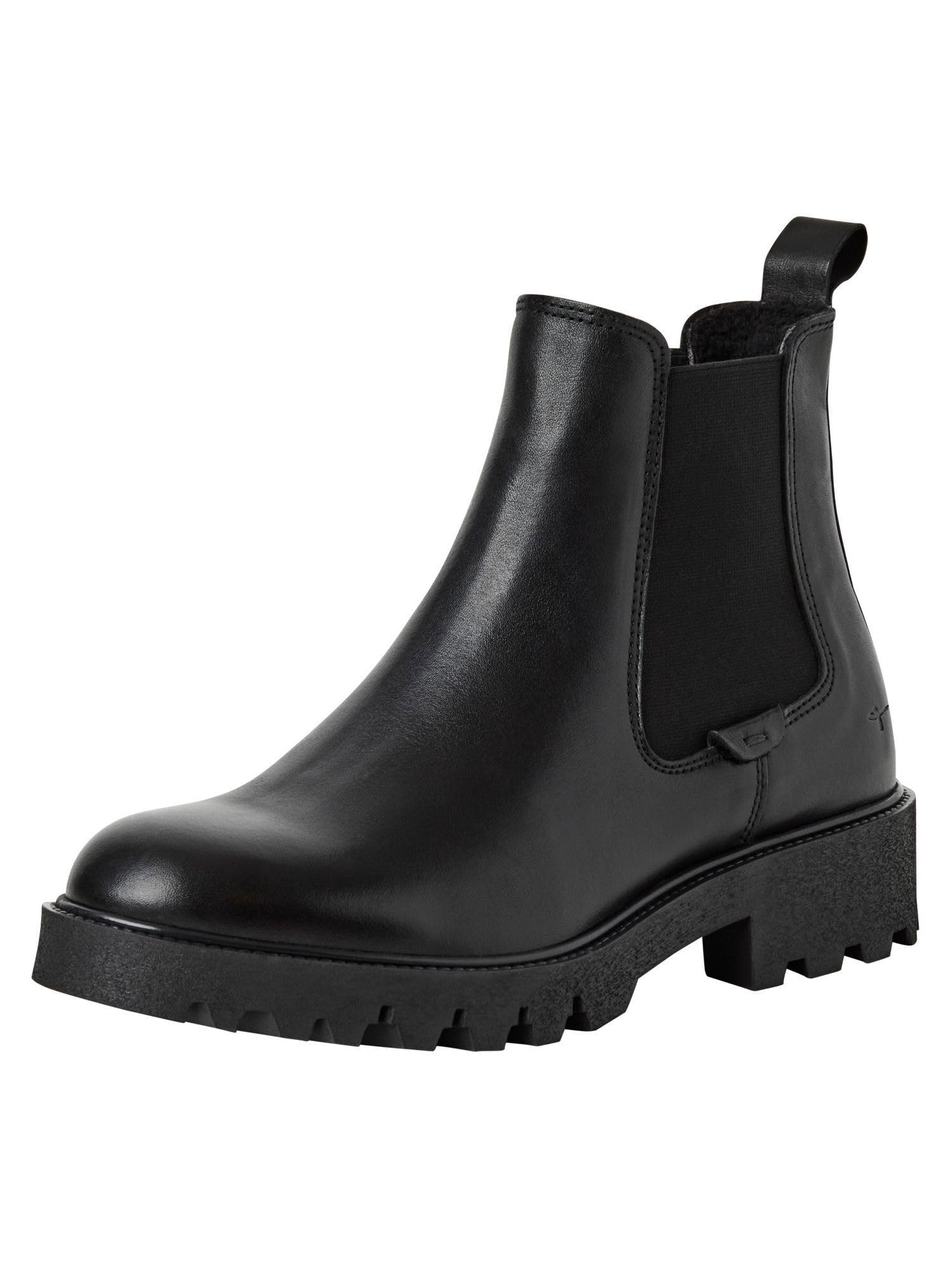 Tamaris Women's Noir Flat Ankle Boots For 1-25448-45
