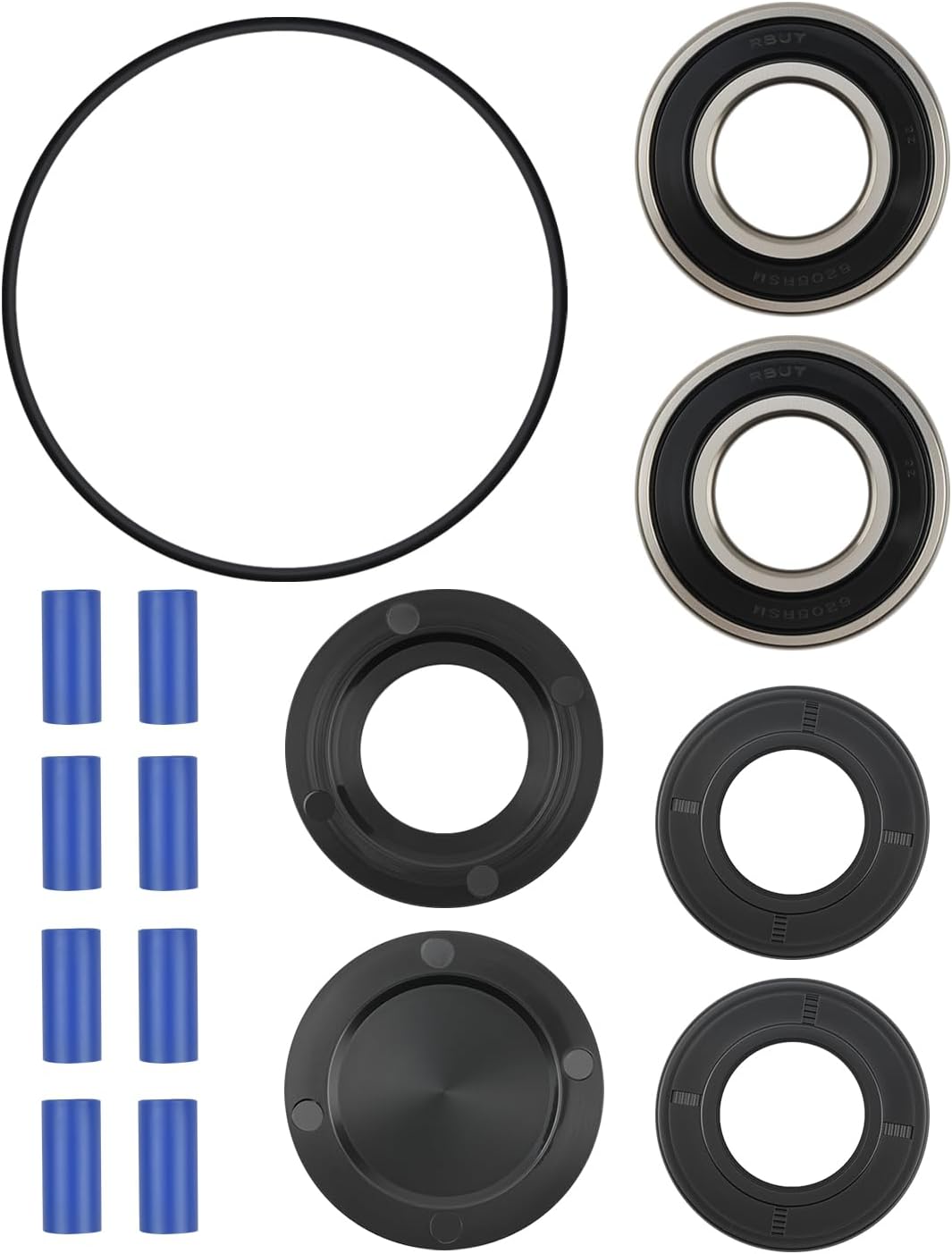 3430-0381 Super Roller Repair Kit Fit for Hypro 7560 Series Pump 8 Wear-Resistant Super Rollers, 2 Viton Seals, 1 O-Ring, 2 Bearings， 2 Covers