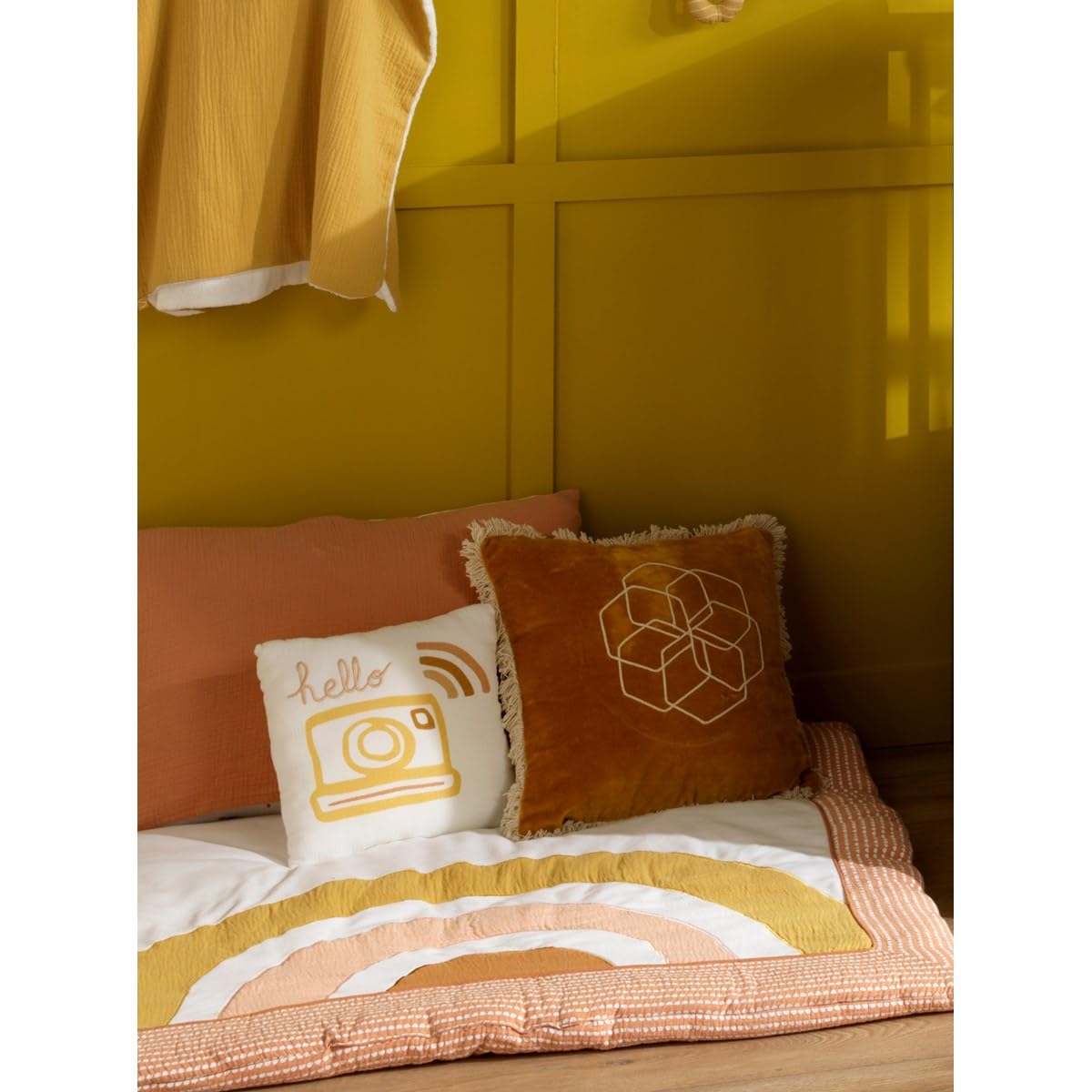 Sauthon Coussin déco carré 25x25cm en Coton Blanc