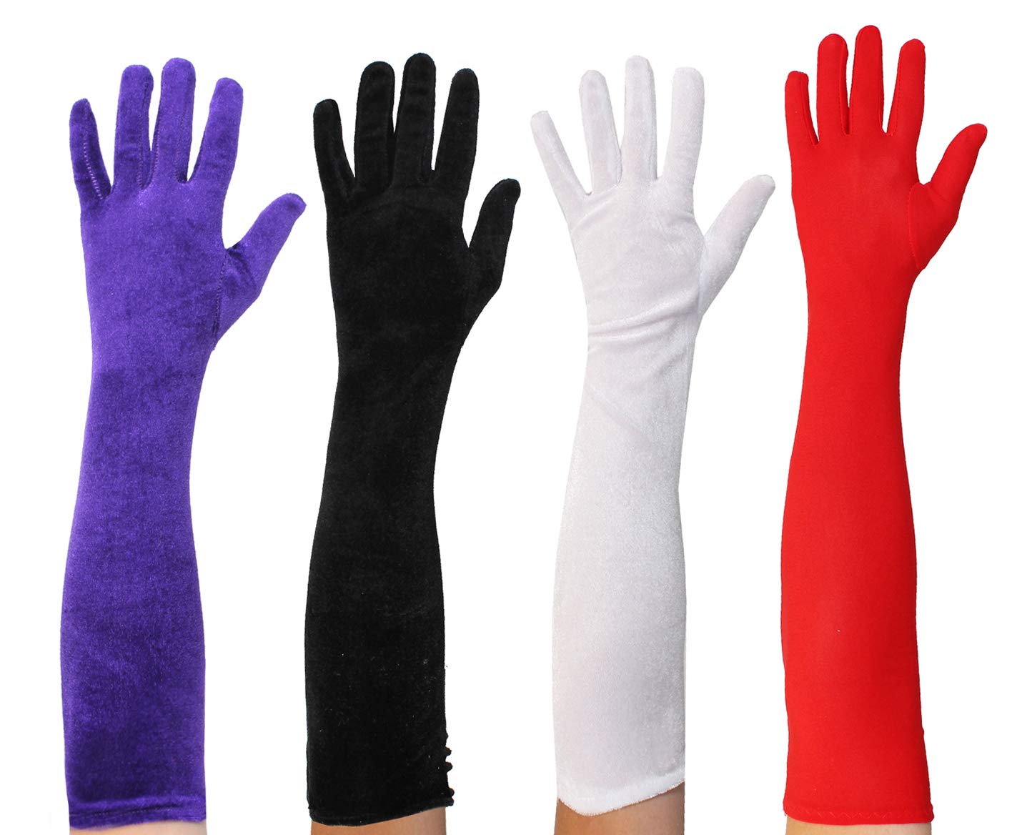 Paire De Gants Longs Charleston Noirs - 40 Cm - Jour De Fête - Accessoires - Carnaval
