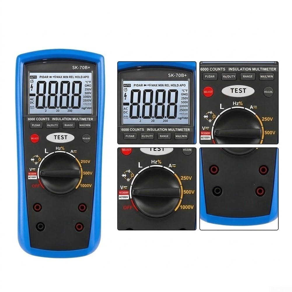 Isolationsmessgerät 1000V Digitalmultimeter 6000 Counts