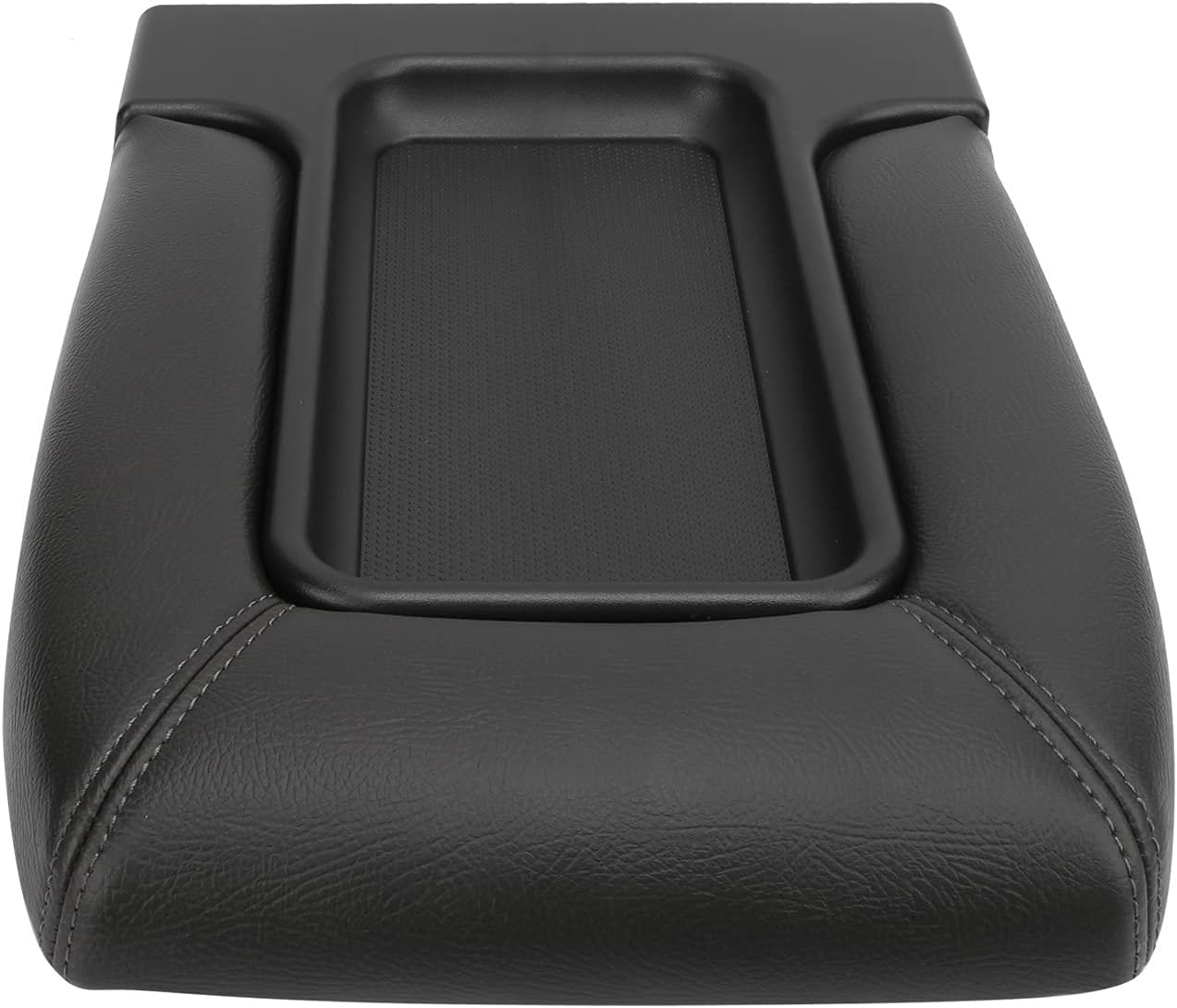 Tbest Center Console Lid Cover Kit Synthetic Leather ABS Base Plate Replacement for XL 2001 2006 Black