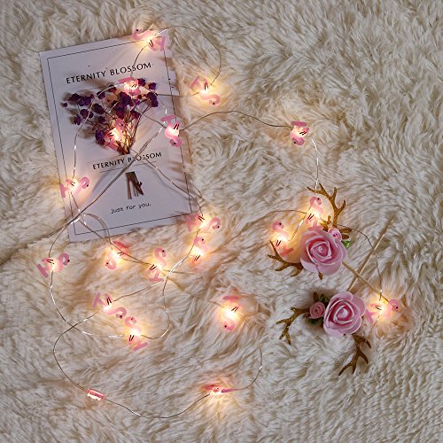 Guocheng Copper Flamingo Novelty String Lights Tropical Themed Flamingo Fairy String Light 20Leds 7.5Ft Twinkle Firefly Light Strings For Dty Decoration(Warm White) #TOP3