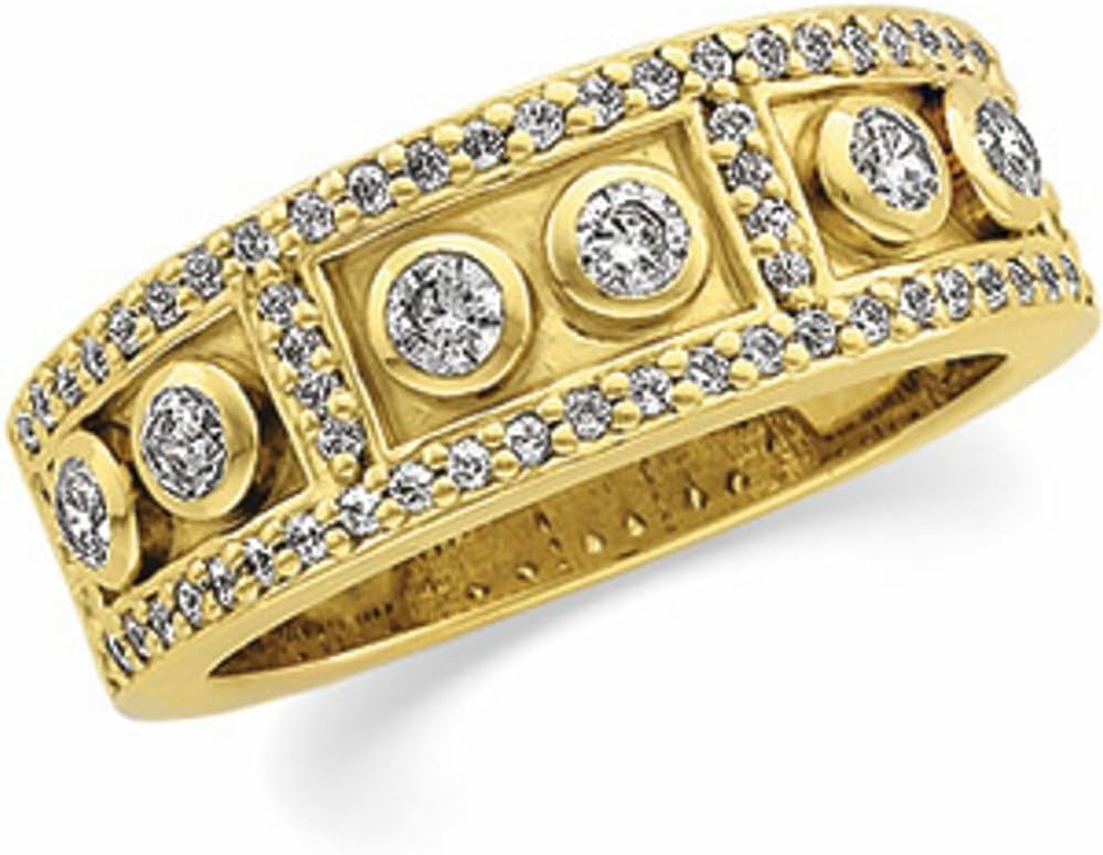 Mazan Rind Amazon.com: 18k Rose Gold Etruscan Anniversary Band Ring Fine Jewelry ...