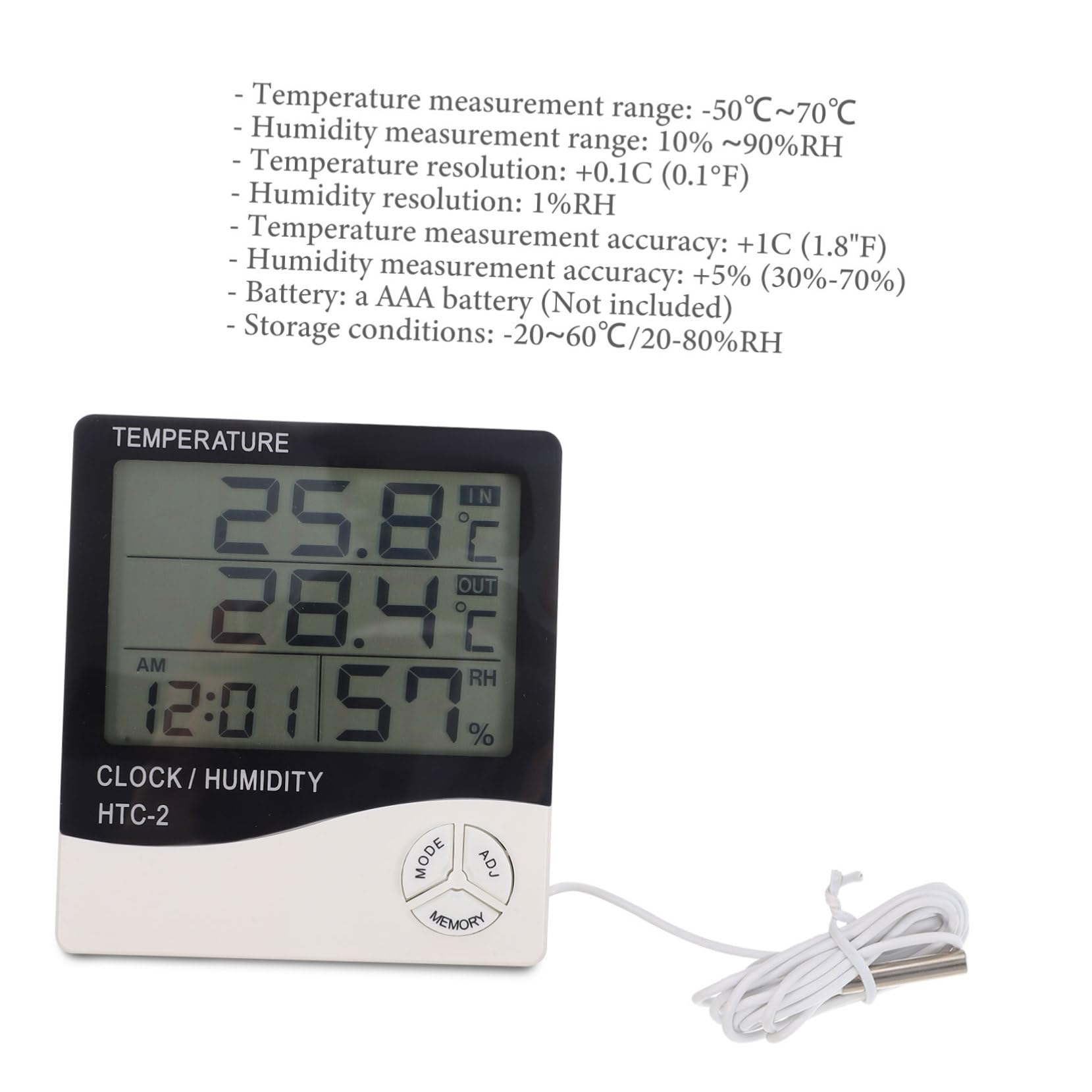 BESPORTBLE 3piezas Termómetro Digital De Acuario Sensor De Temperatura Pantalla Lcd Para Peceras y Terrarios Precisión Medición De Temperatura Para Cuidado De Peces y Reptiles