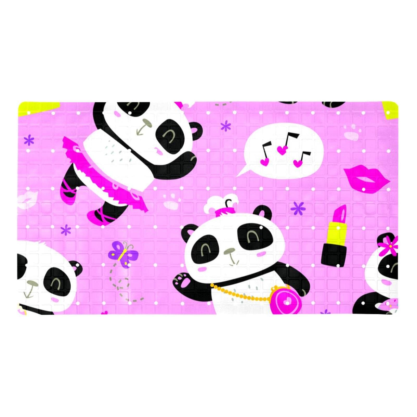 Tapis de bain antidérapant pandas lavable en machine pour douche