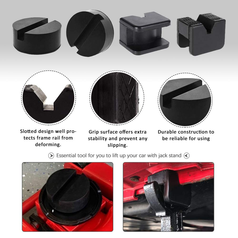 Buy A ABIGAIL 4 Pack Jack Rubber Pad Adapter for Jack Stand Universal