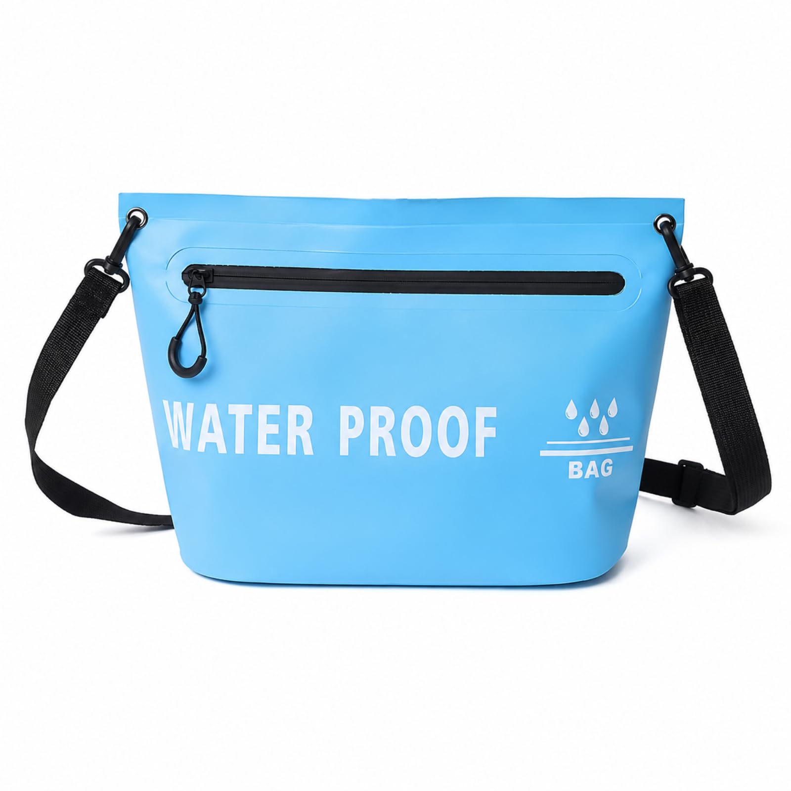 AURALIN Waterproof Dry Bag 4 L Sky Blue PVC Airtight Zip Shoulder Strap