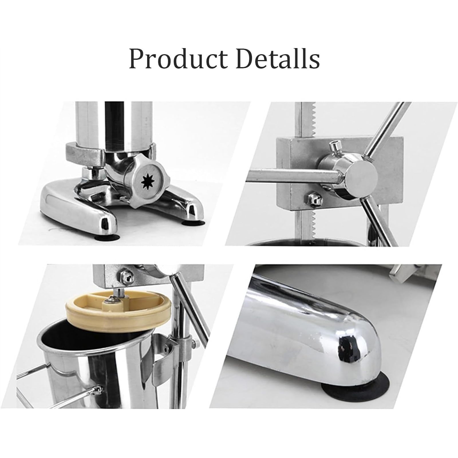 Máquina para Hacer Churros Manual,Máquina para Hacer Churros De Donuts Españoles Comerciales 2L/3L con 5 Moldes,Máquina para Hacer Churros Españoles Verticales De Acero Inoxidable,2L