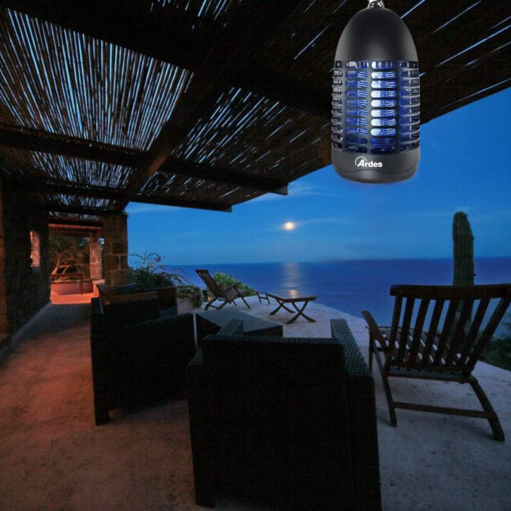 Ardes 7W AR6S07 ZAK-Mosquitera eléctrica de Descarga de 7 W-Insecticida Killer Gancho para Colgar con recogedor de Insectos, Negro