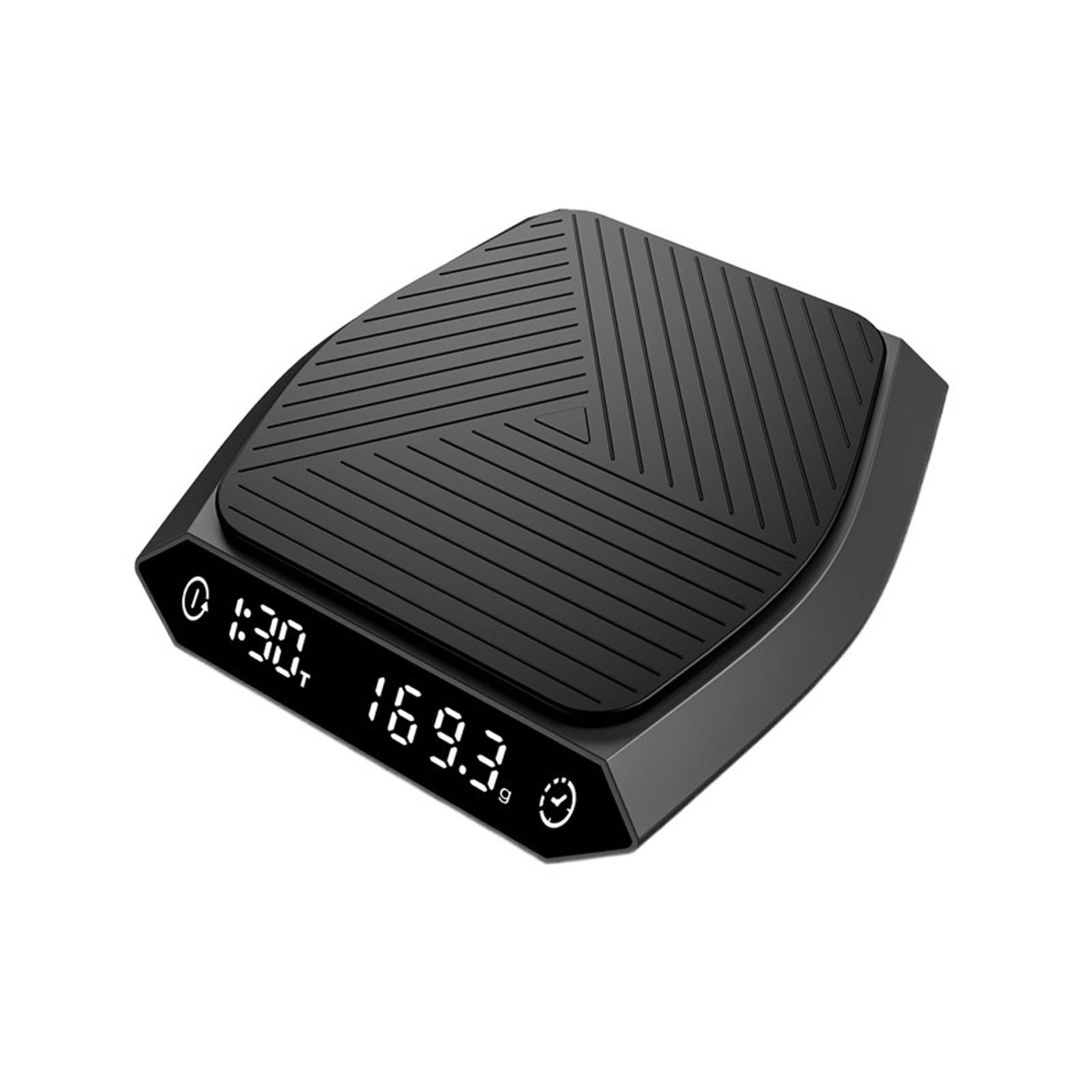 Báscula De Café Con Temporizador Digital 2kg/0,1G, Accesorios Herramientas Cocina Precisión, Balanza Electrónica, Medición Pesaje Tipo C Medición Precisa Esfuerzo(Black)