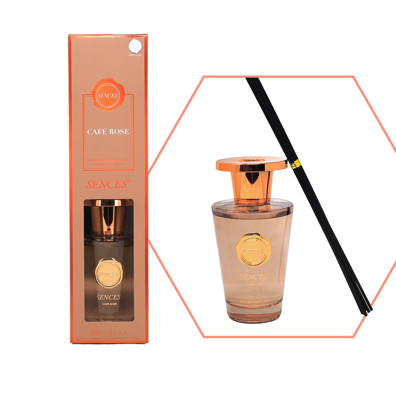 Baltus Reed Diffuser 300ml Cafe Rose Fragrance Air Freshener Aromatherapy Scents