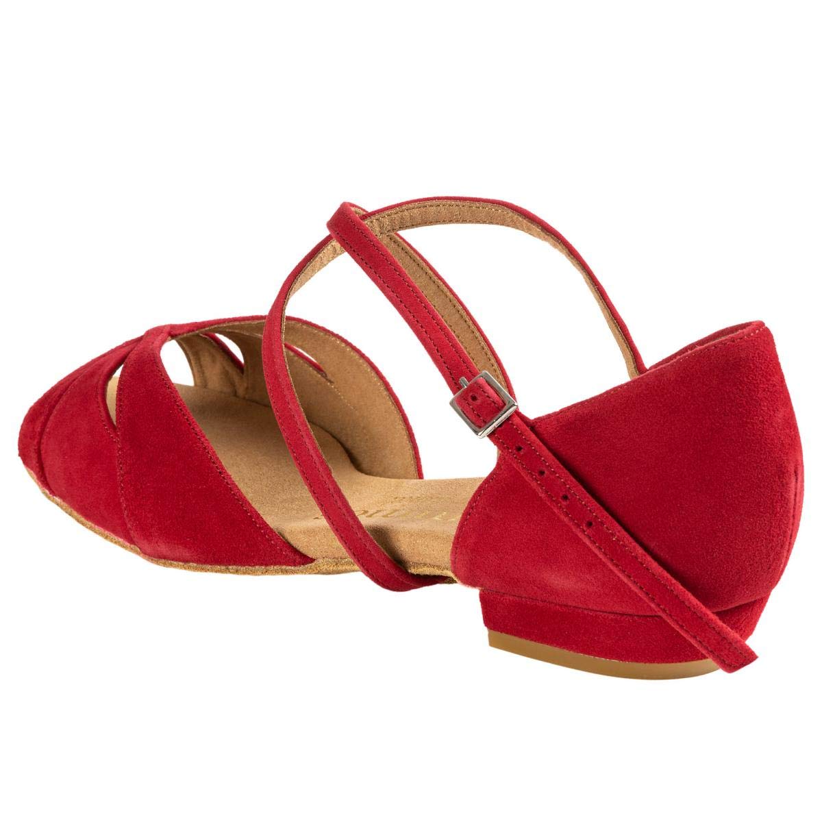 Rummos Damen Tanzschuhe Lola - Nubuck Schwarz - Medium (Normal) - 2 cm Blockabsatz - Made in Portugal