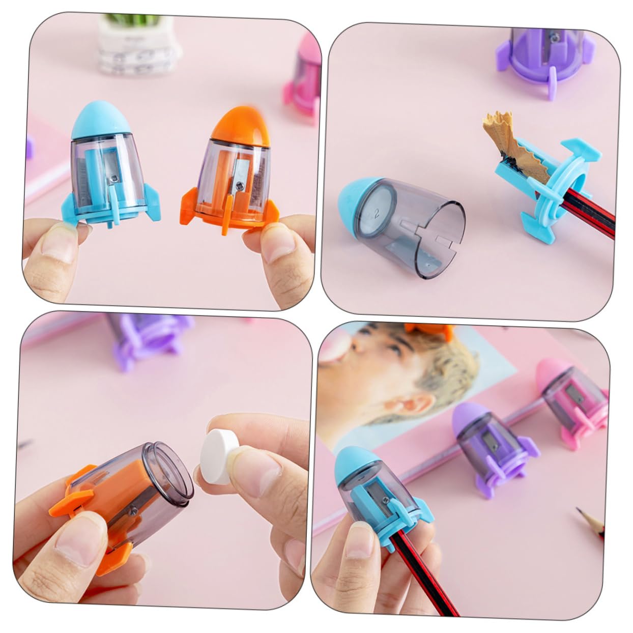 NUOBESTY 36pezzi Temperamatite Portatili Adorabili e Convenienti Per Ragazzo Ragazza Design Creativo e Funzionale Per Scuola e Casa