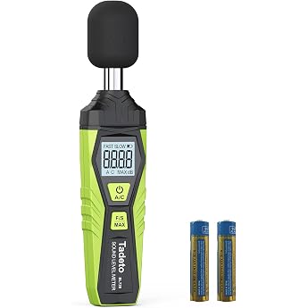 Sound Level Meter Tadeto Digital Portable Sound Level Meter 30dB to 130dB with LCD Display A / C Weighted for DIY Shops Green