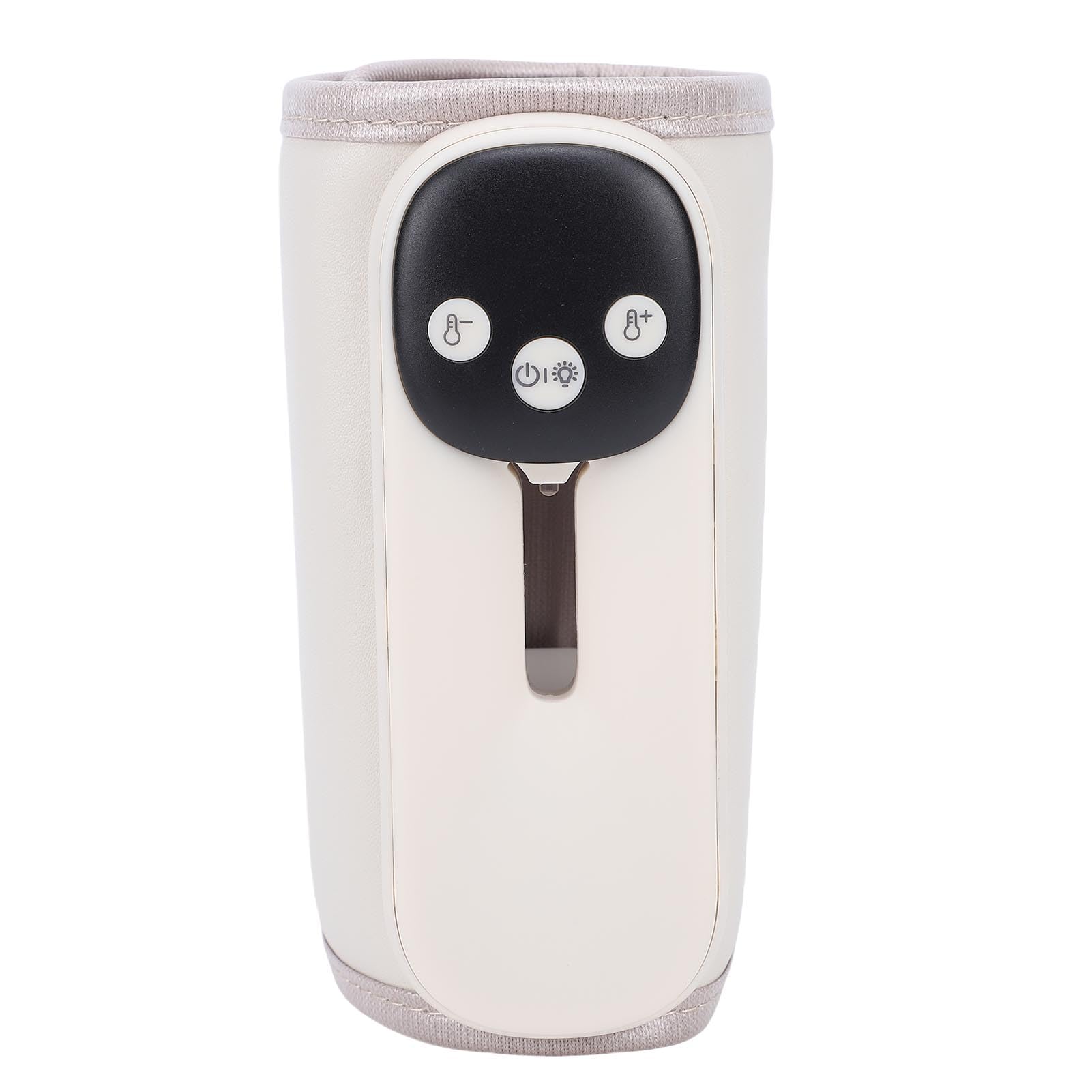 Cocoarm Calentador de Biberones Portátil, Envoltura Calentadora de Biberones Recargable con Funda de PU ABS, 11 Configuraciones de Calor Luz Nocturna con Pantalla LED de 95 a 131F, para Alimentación