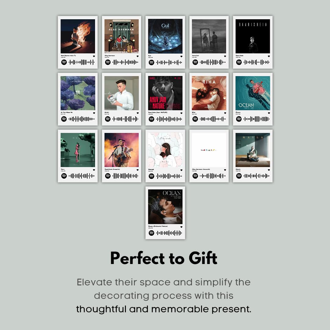 INDOART NET - Anuv Jain Photocards | Mini Posters Kit (Set of 16) | Baarishein, Alag Aasmaan, Husn Photocard Size (8 x 6 cm) Posters for Phone Accessories, Bedroom, Office, Living room (Anuv Jain) 4
