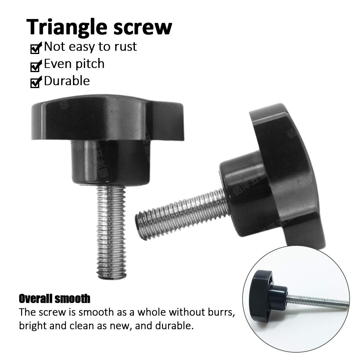 15 Stück Rändelschrauben M8×30mm - Sterngriffschrauben Rostfrei Mit Kunststoffgriff