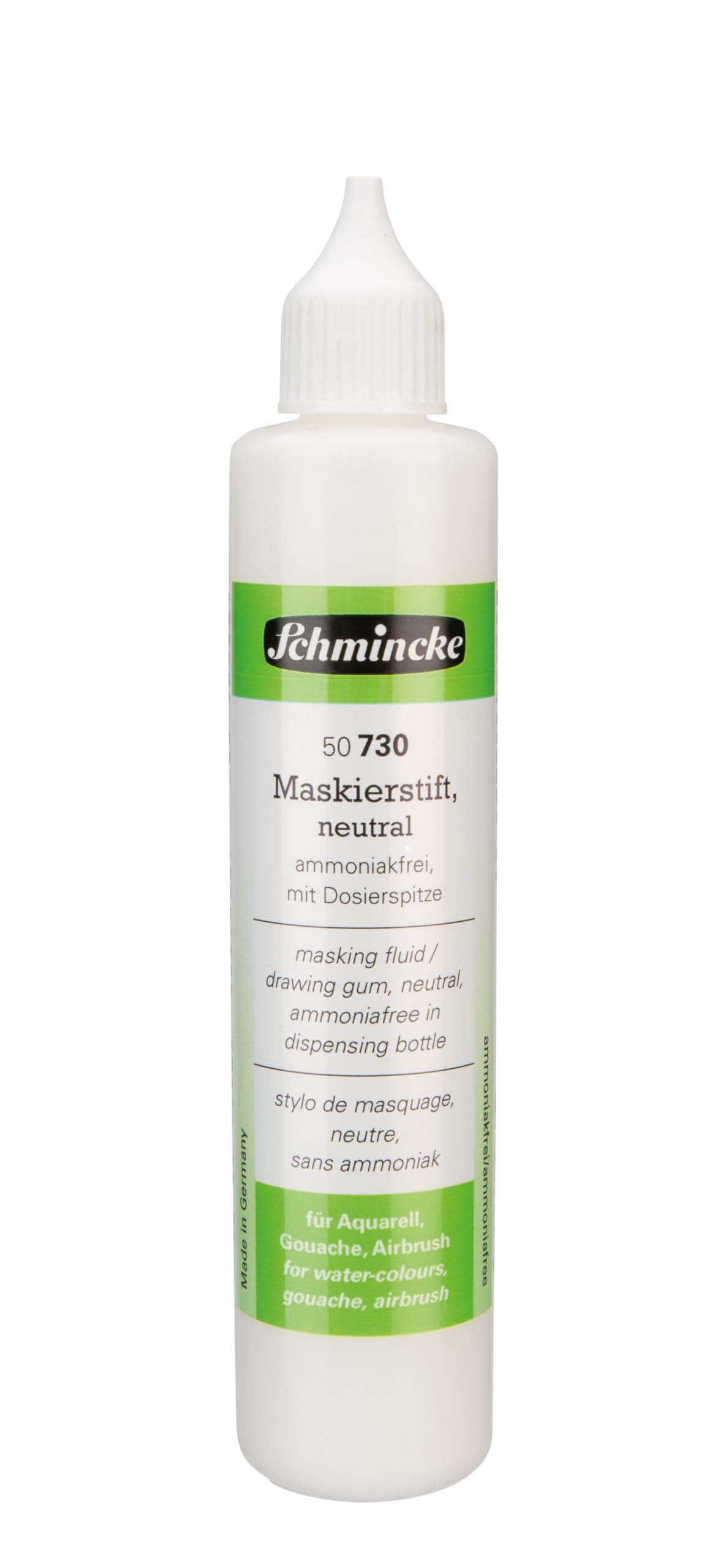 Schmincke Neutral - Masking Pen 100 Ml, 50 730 008, Dosing Pen, Colourless Masking Fluid For Covering Areas On Watercolour Paper, Smooth Drawing Cardboard, Ammonia-Free