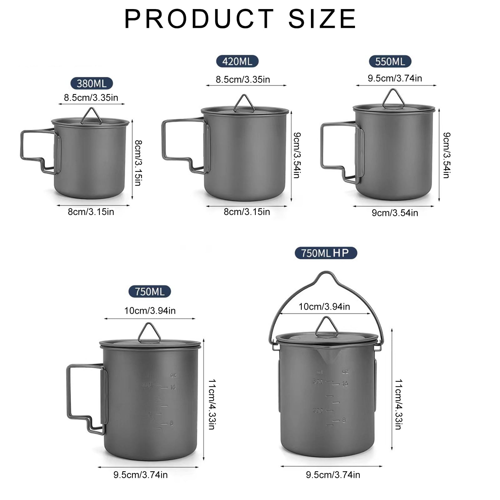 Tasse à café de camping portable avec couvercle pliable pour l'extérieur Tasse à eau Camping Pique-nique Tasse à eau Vaisselle Pique-nique Ustensiles