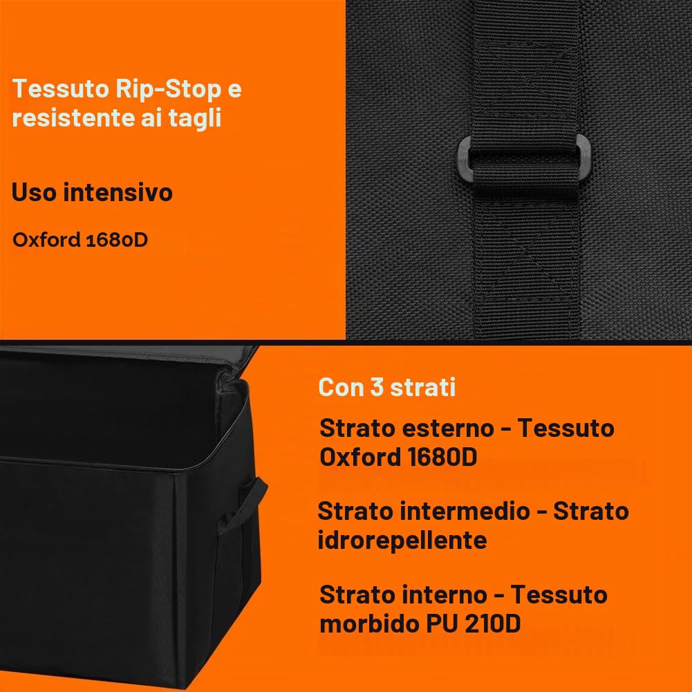 Borsone extra large da 190 l, resistente all'acqua, con cerniera di aggiornamento, per riporre la tenda con imboccatura grande e manici imbottiti