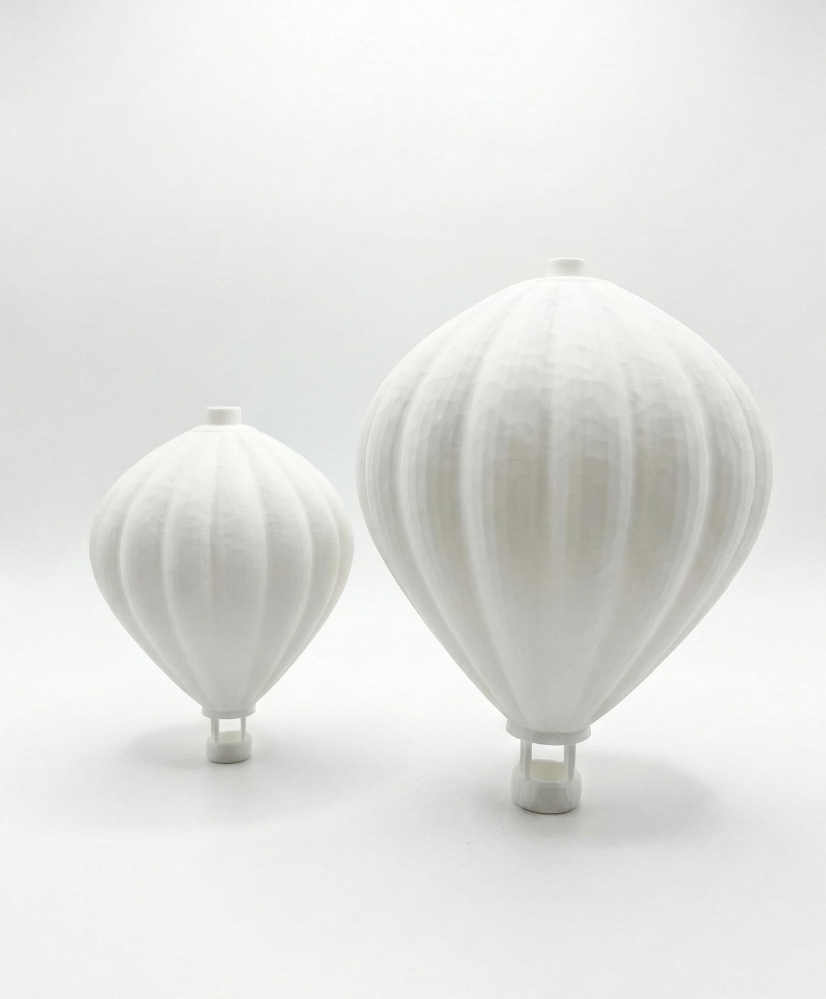 Design Lampenschirm Heißluftballon (12cm) – 3D-Druck Weiß – Passend für E10 & A1 Stern-Fassungen – Stimmungsvolle Deko für Kinderzimmer & Wohnbereich, inkl. Cover