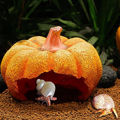 Hermit Crab & Reptile Pumpkin Hideout Aquarium Decor