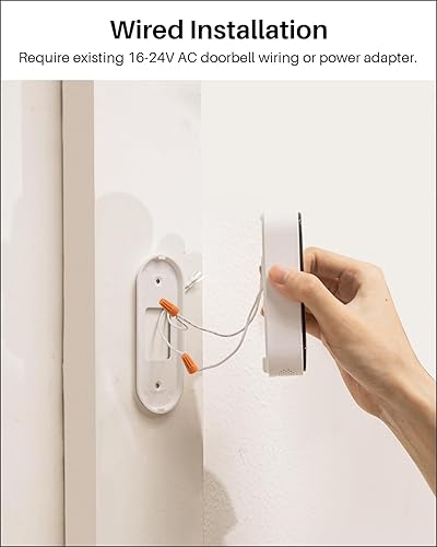 Miniatura 6 de WUUK Cámara de timbre con cable con timbre, timbre de video 2K, reconocimiento facial, detección de humanos y movimiento, grabación 247, sin