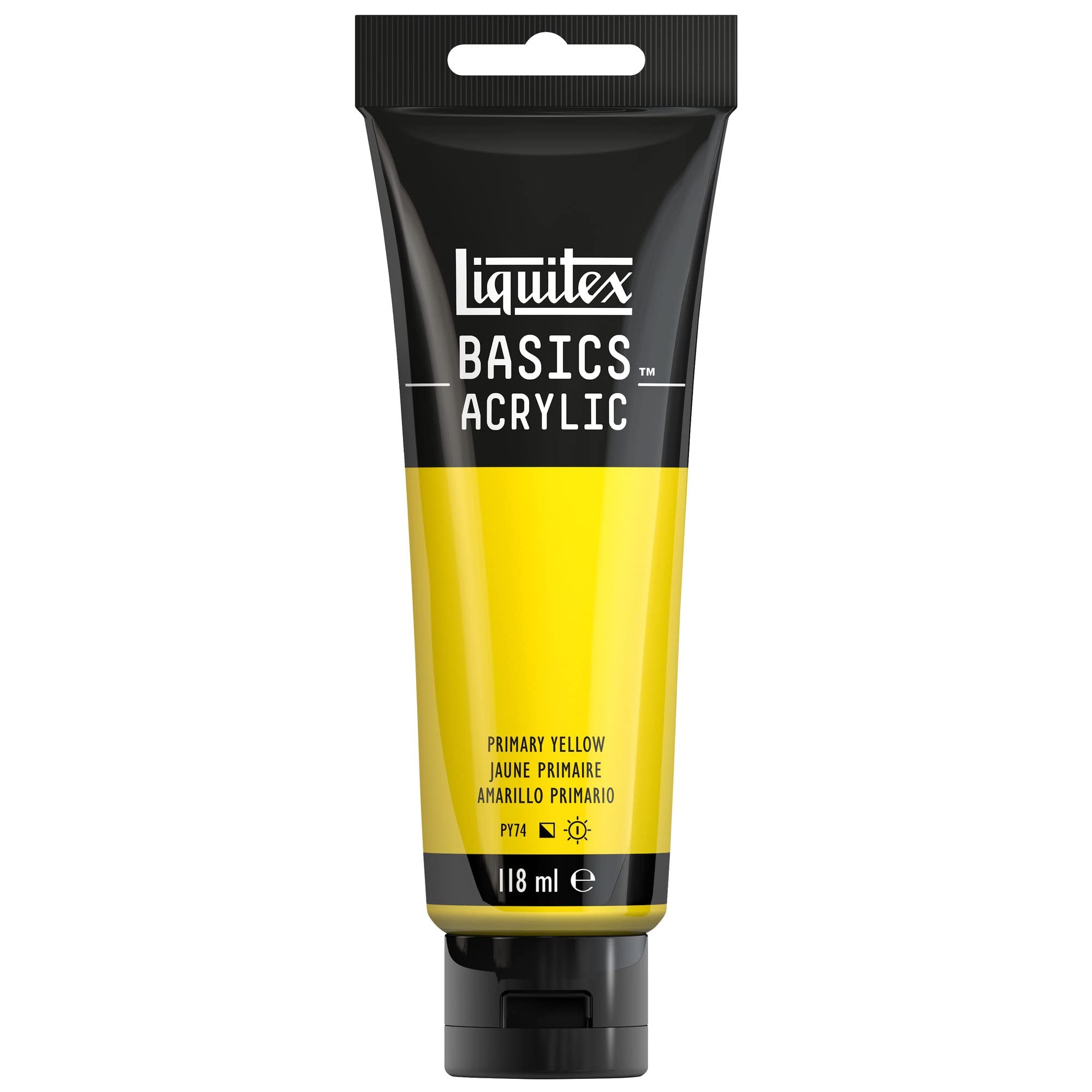 LIQUITEX Basics Acrylic Paint, Primary Yellow, 118 ml Tube